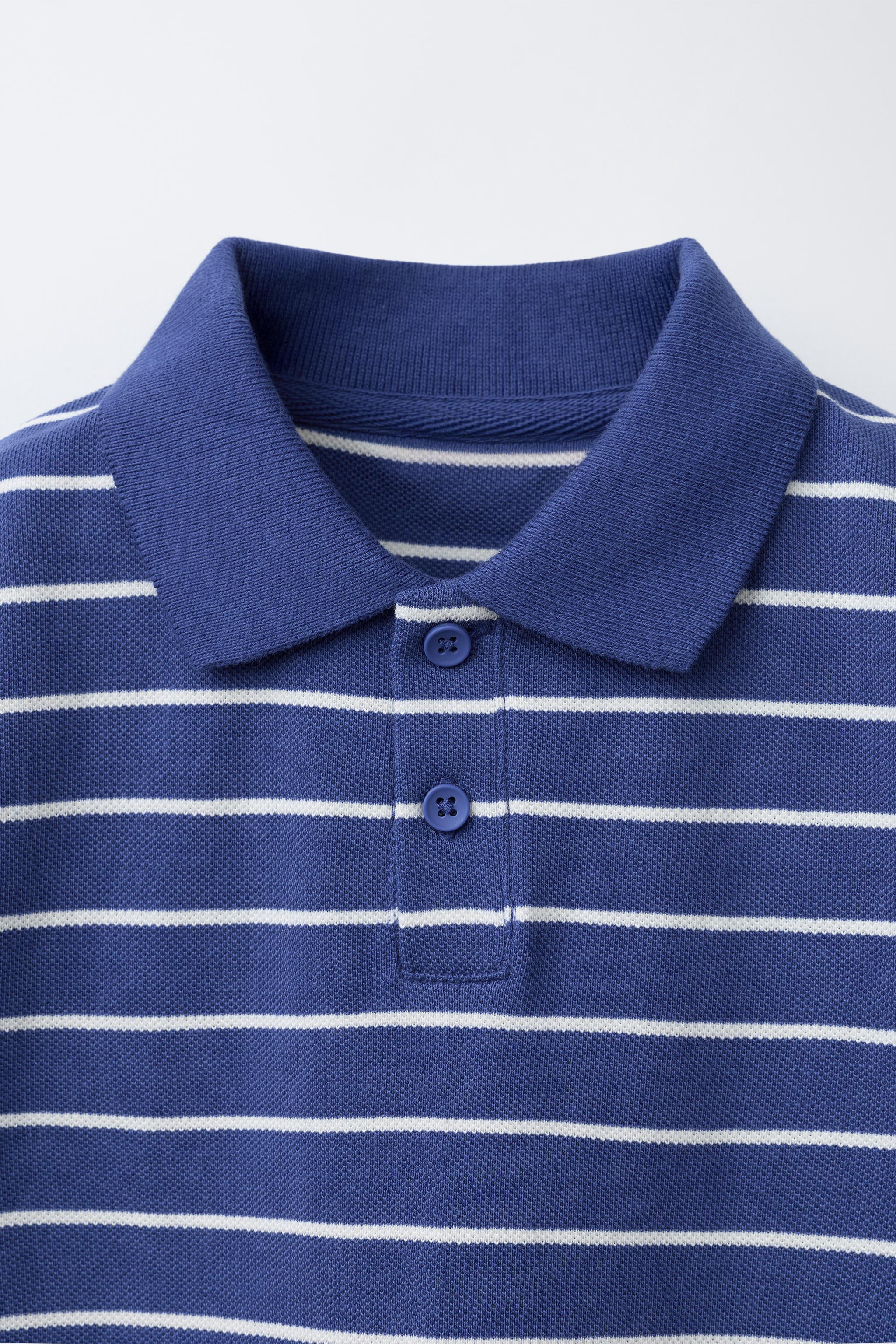STRIPED PRINT POLO SHIRT